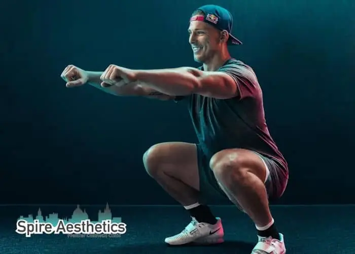 Image of man build leg muscle Highworth through exercise