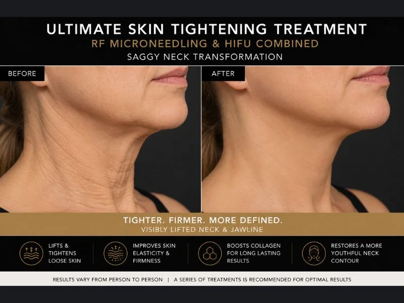 before and after Ultimate skin tightening treatment Highworth